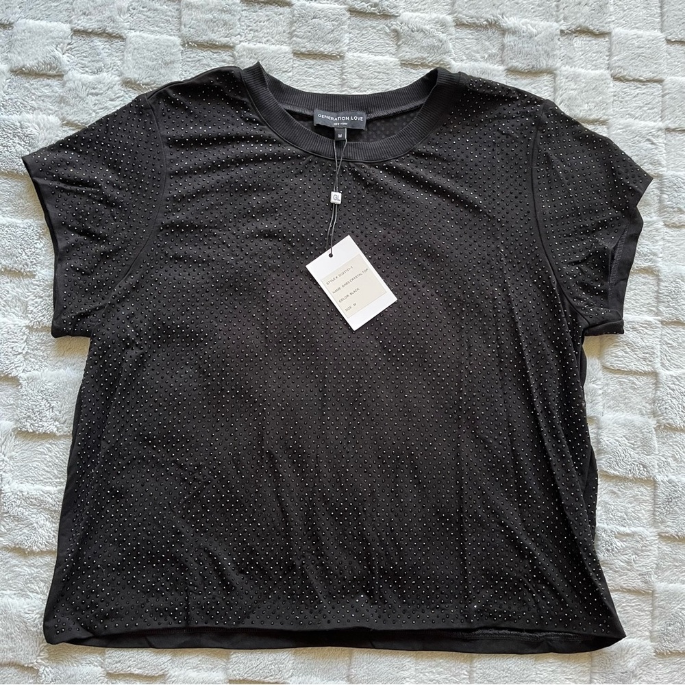 Generation Love Gabs Crystal Top in Black - Picture 2 of 6